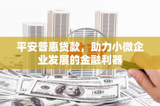双桥平安普惠贷款，助力小微企业发展的金融利器