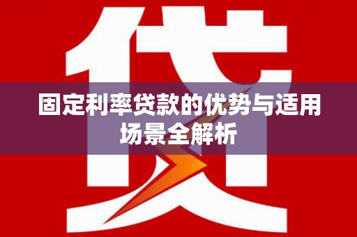 双桥固定利率贷款的优势与适用场景全解析