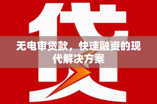 双桥无电审贷款，快速融资的现代解决方案