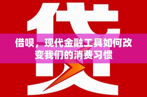 双桥借呗，现代金融工具如何改变我们的消费习惯