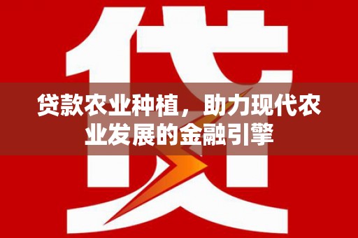 双桥贷款农业种植，助力现代农业发展的金融引擎