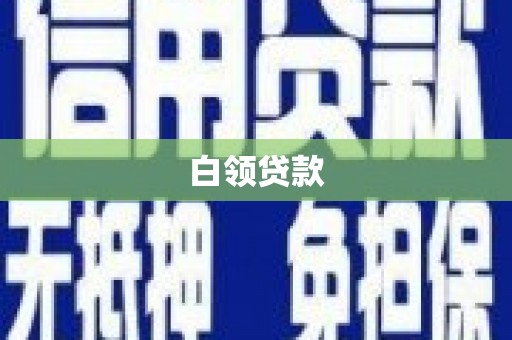 双桥白领贷款
