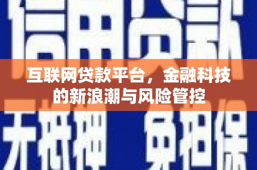 双桥互联网贷款平台，金融科技的新浪潮与风险管控