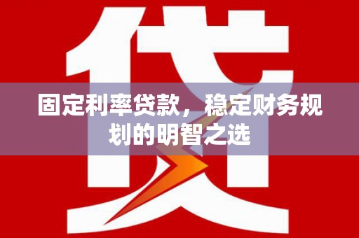 双桥固定利率贷款，稳定财务规划的明智之选