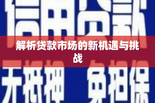 双桥解析贷款市场的新机遇与挑战
